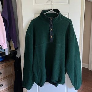 Vintage Woolrich Snapfleece pullover, forest green, size L long